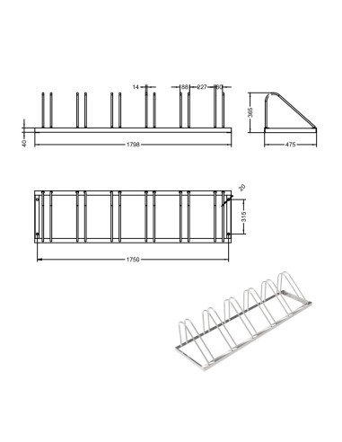 Aparcabicis 6 huecos