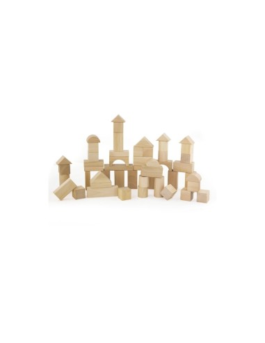 Arquitectura madera natural 50 piezas