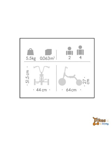 Triciclo Trikes 2 a 4 años
