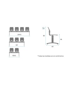 Bancada 4 plazas Slim-B 2