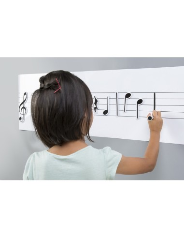 Pentagrama removible y notas