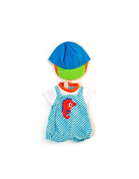 Vestido muñeco 32cm: Conjunto calor peto gorra