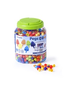 Pegs 15mm bote 1300u Colores brillantes