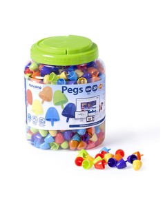 Pegs 20mm bote 650u Colores brillantes