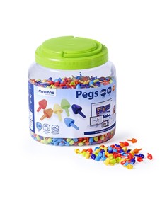 Pegs 10mm bote 2600u Colores brillantes