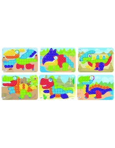 Láminas Dinos para Pegs 20mm 6u
