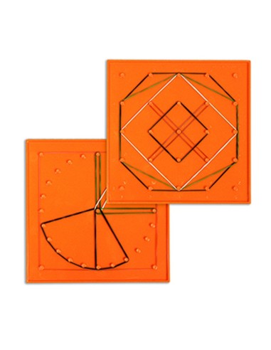 Geoplanos 15x15 colores 6u