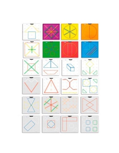 Geoplanos 15x15 colores 6u
