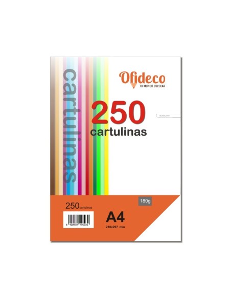 Cartulina A4 Ofideco Blanca 250u