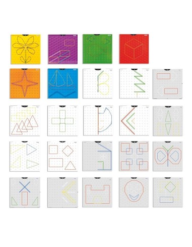 Geoplanos 23x23 colores 6u