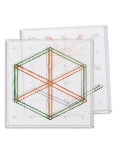 Geoplanos 15x15 transparente 6u