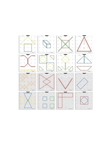 Geoplanos 15x15 transparente 6u