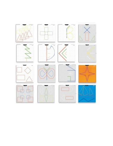 Geoplanos 23x23 transparente 6u