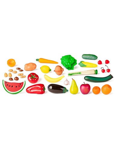 Frutas, hortalizas y frutos secos 36 piezas