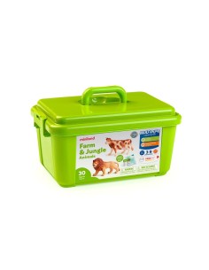Animales granja y selva 30u 2