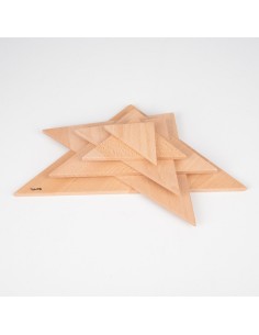 Tablas madera natural triángulo 6u 2