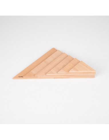 Tablas madera natural triángulo 6u