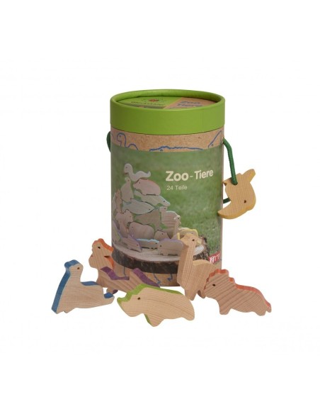 Animales Zoo madera ECO 24u