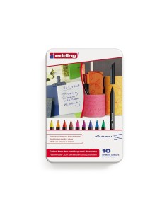 Rotulador Edding 1200 Caja Metal 10 colores