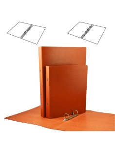 Carpeta anillas Marrón
