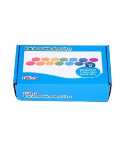 Discos de madera Arco Iris 14u 2