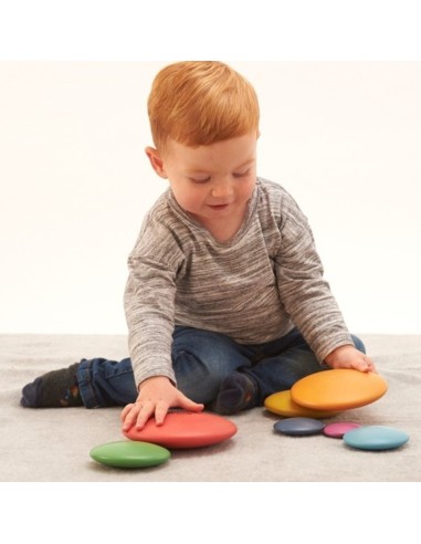 Botones de madera Arco Iris