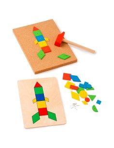 Tabla de corcho con martillo 2