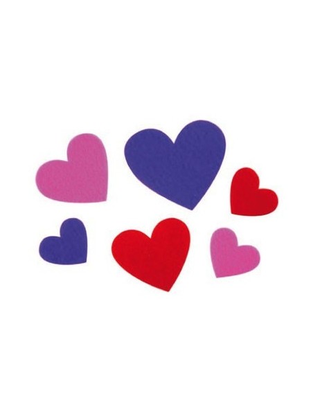 Fieltro adhesivo Formas Corazones