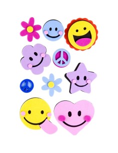 Goma Eva adhesiva Formas 3D Smile