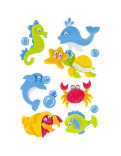 Goma Eva adhesiva Formas 3D Peces