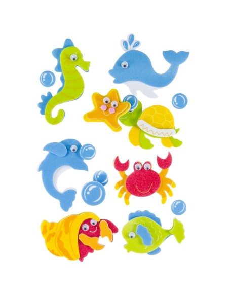 Goma Eva adhesiva Formas 3D Peces