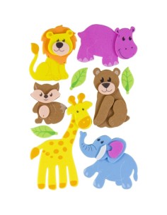 Goma Eva adhesiva Formas 3D Selva