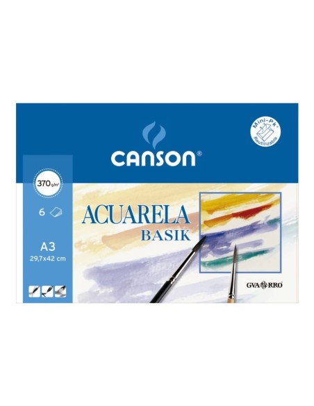 Papel Acuarela Basik A3 6u