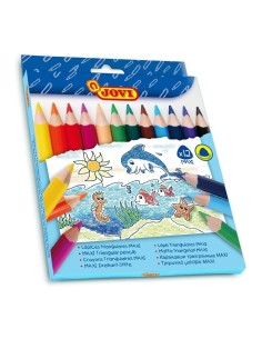 Lápices triangulares MAXI Jovi 12 colores