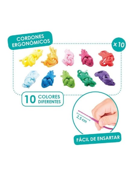 Cordones ergonómicos para coser y enlazar