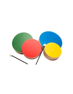 Conjunto 4 Panderos de madera