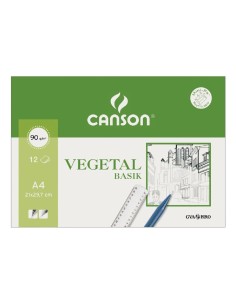 Papel Vegetal Basik Liso A4 12u
