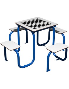 Mesa juegos exterior Parchis-Oca-Ajedrez 2