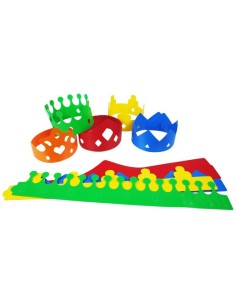 Coronas plástico colores 10u