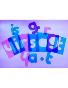 Letras minúsculas translúcidas 28u 2