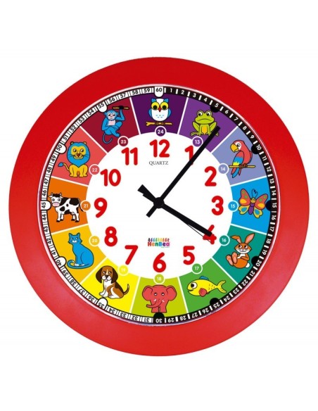 Reloj didáctico de animales 28 cm