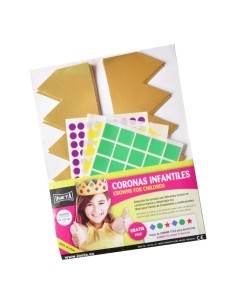 Coronas de cartón metalizadas 10u