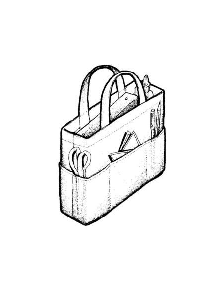 Bolsa textil para manualidades 48x30x10cm