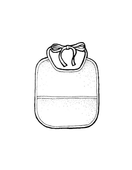 Babero textil 24x28cm