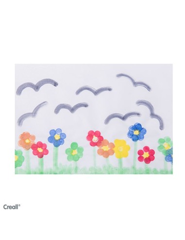 Témpera Creall con esponja 6 colores
