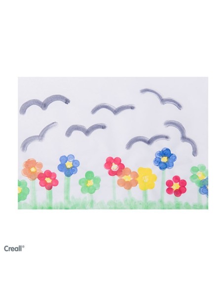 Témpera Creall con esponja 6 colores