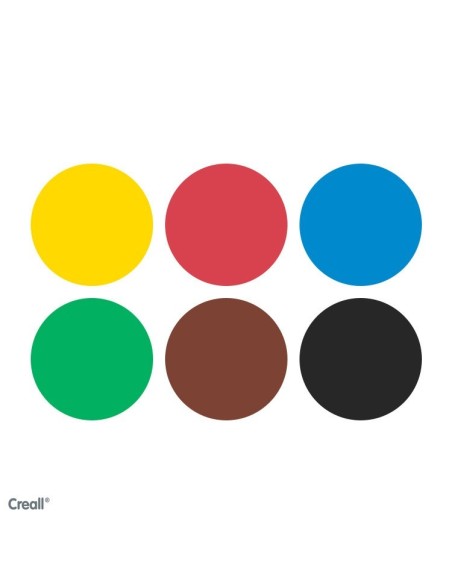 Témpera Creall con esponja 6 colores