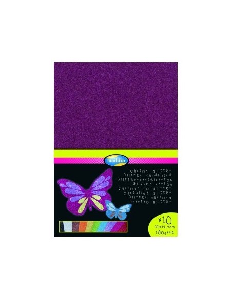 Cartulina Purpurina A4 Bolsa 10 Colores