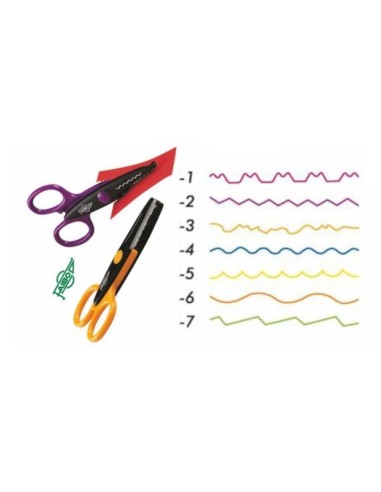 Tijera escolar Dentada Pack 7u