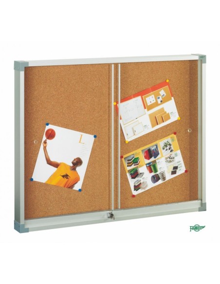 Vitrinas corcho con puerta metacrilato